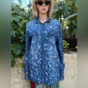 Primark Blue Denim Art Shirt - Unisex